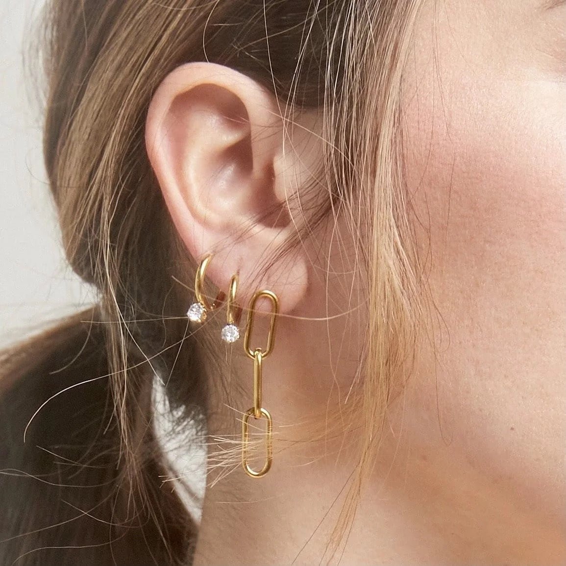 Stainless Steel Drop Earrings