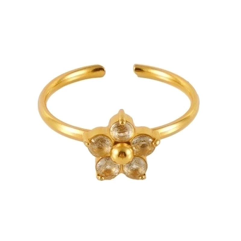 Casual Cute Square Heart Shape Flower 304 Stainless Steel Zircon 18K Gold Plated Plating Inlay Stainless Steel Rings