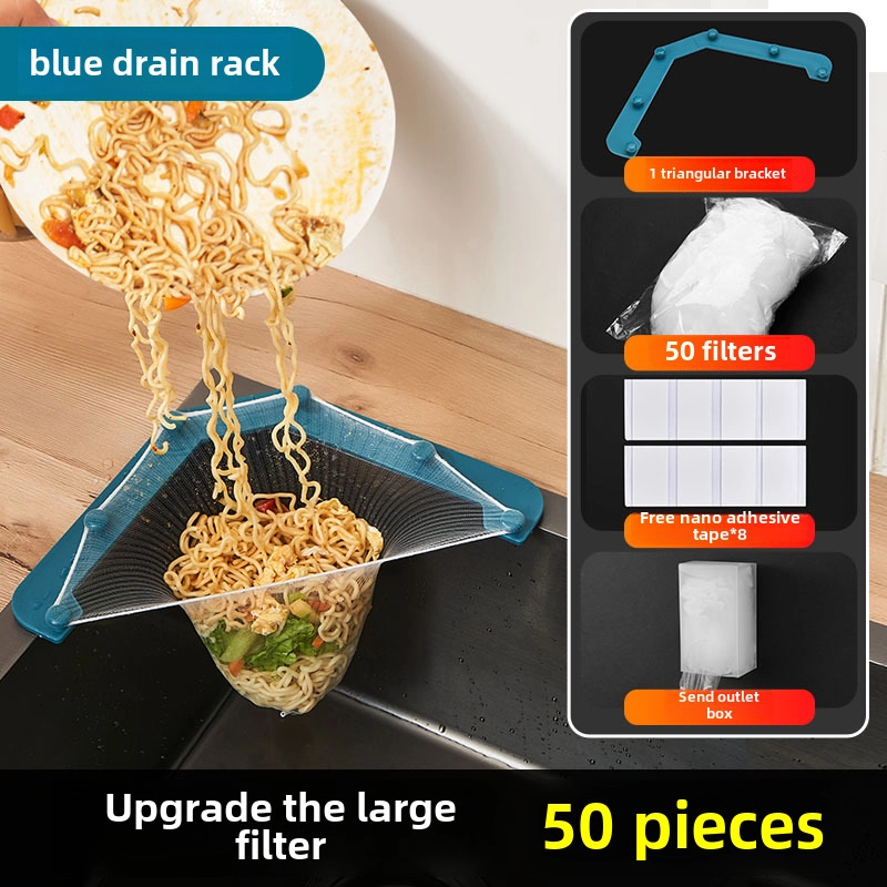 Disposable Kitchen Sink Filter Net Sewer Garbage Residue Anti-blocking Pool Filter Net Bag Large Net Rack