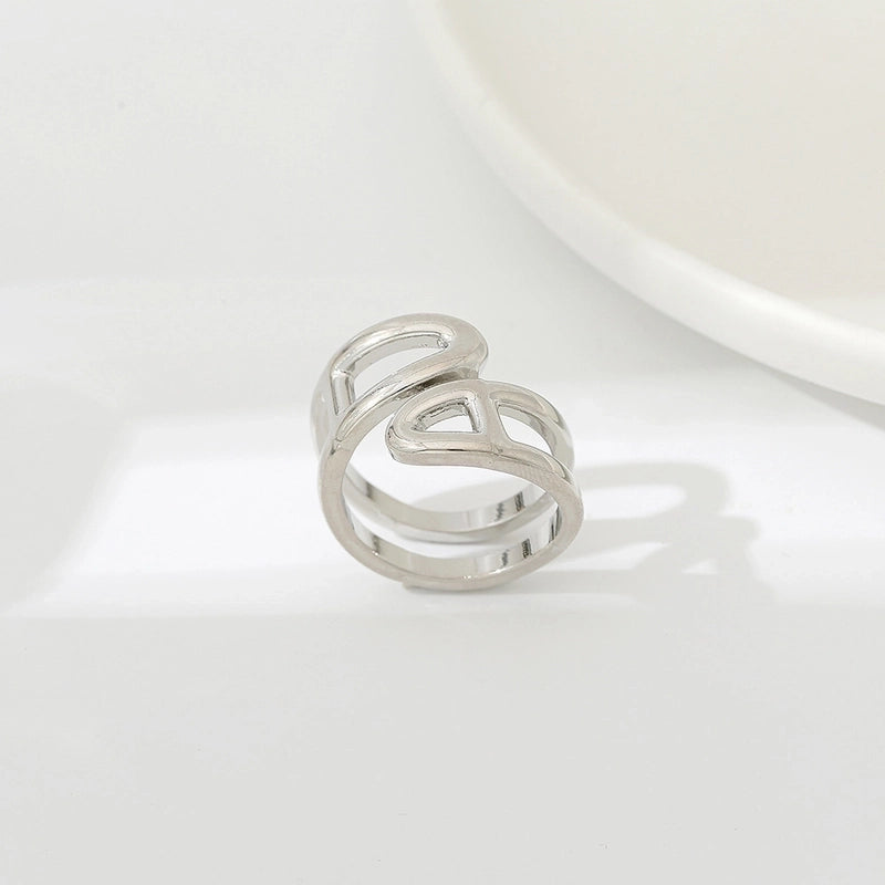 Women's Commute  Solid Color Alloy Hollow Out Scarf Ring
