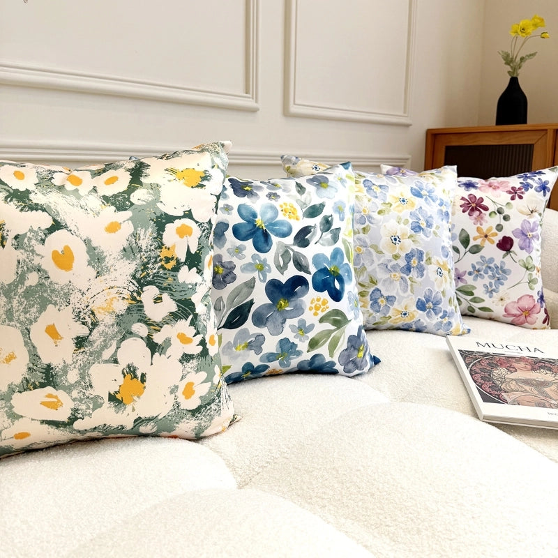 Luxurious Color Block Polyester Pillow Cases Couch & Sofa Decor