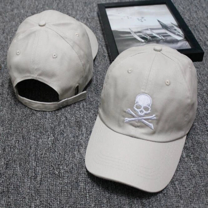 Skull Embroidered Korean Style Summer Street Fashionable Casual Cap Simple Men's And Women's Sun Hat Baseball Cap
