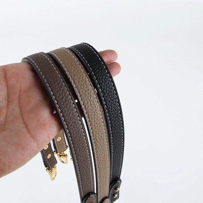 Short Underarm Bag With Litchi Pattern Cowhide Pattern Vegetable Basket Bag Shoulder Strap Shoulder Bag Strap Women's Bag Shoulder Strap Accessories