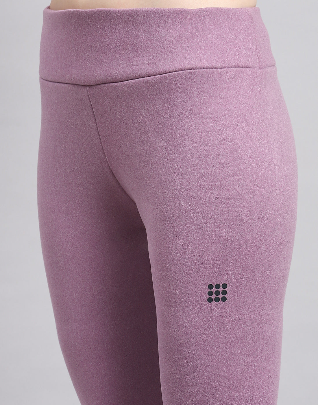 Women Purple Solid Regular Fit Legging