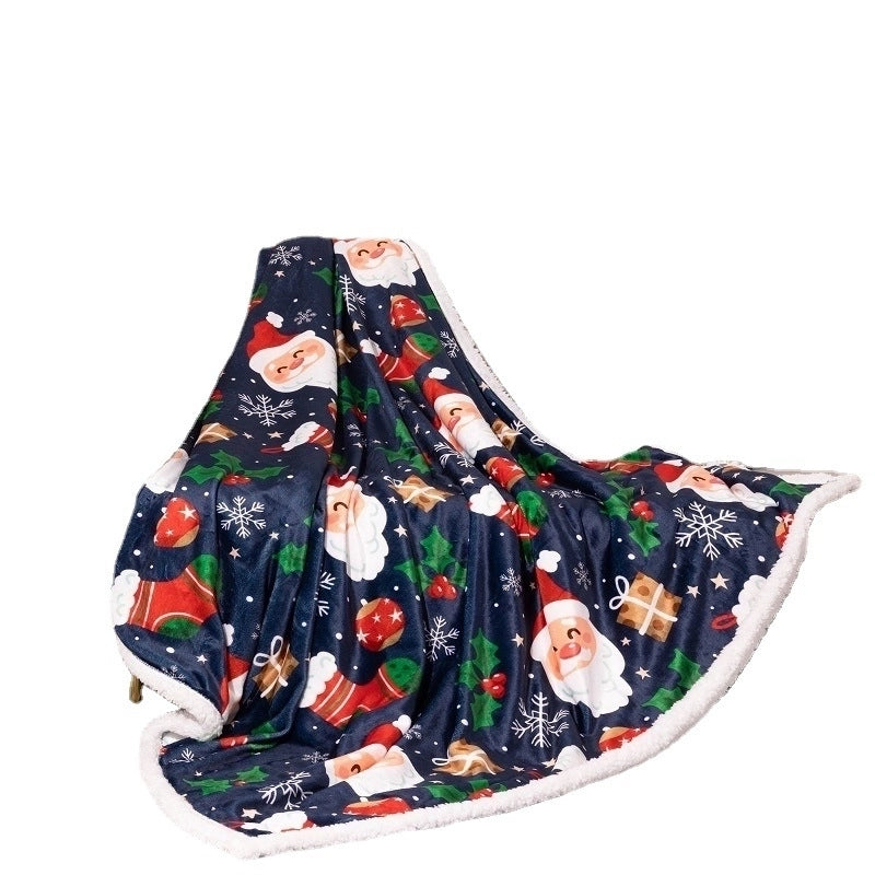 Christmas Cute Retro Elk Polyester Blanket Couch & Sofa Decor