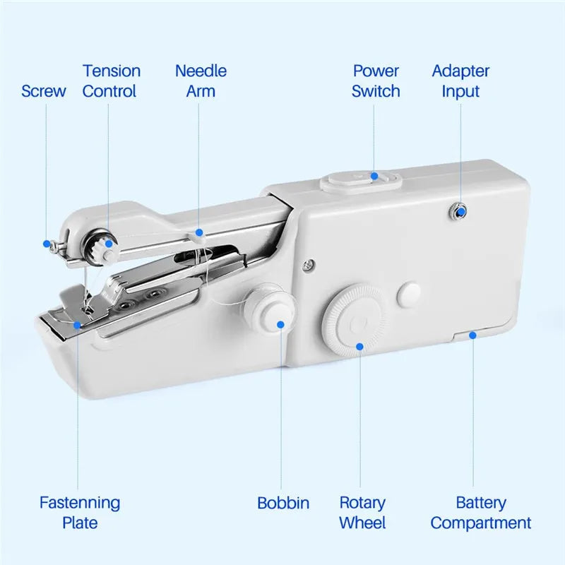 Mini Portable Rechargeable Stapler Style Handy Stitch Quick Sewing Machine