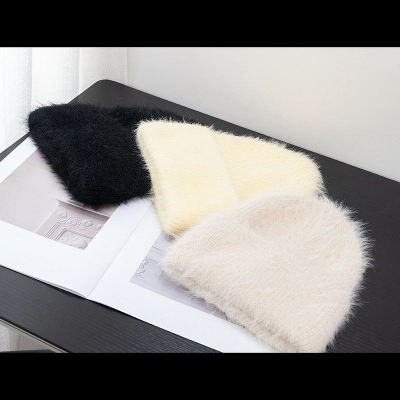 Women's Cute Sweet Minimalist Solid Color Eaveless Wool Cap
