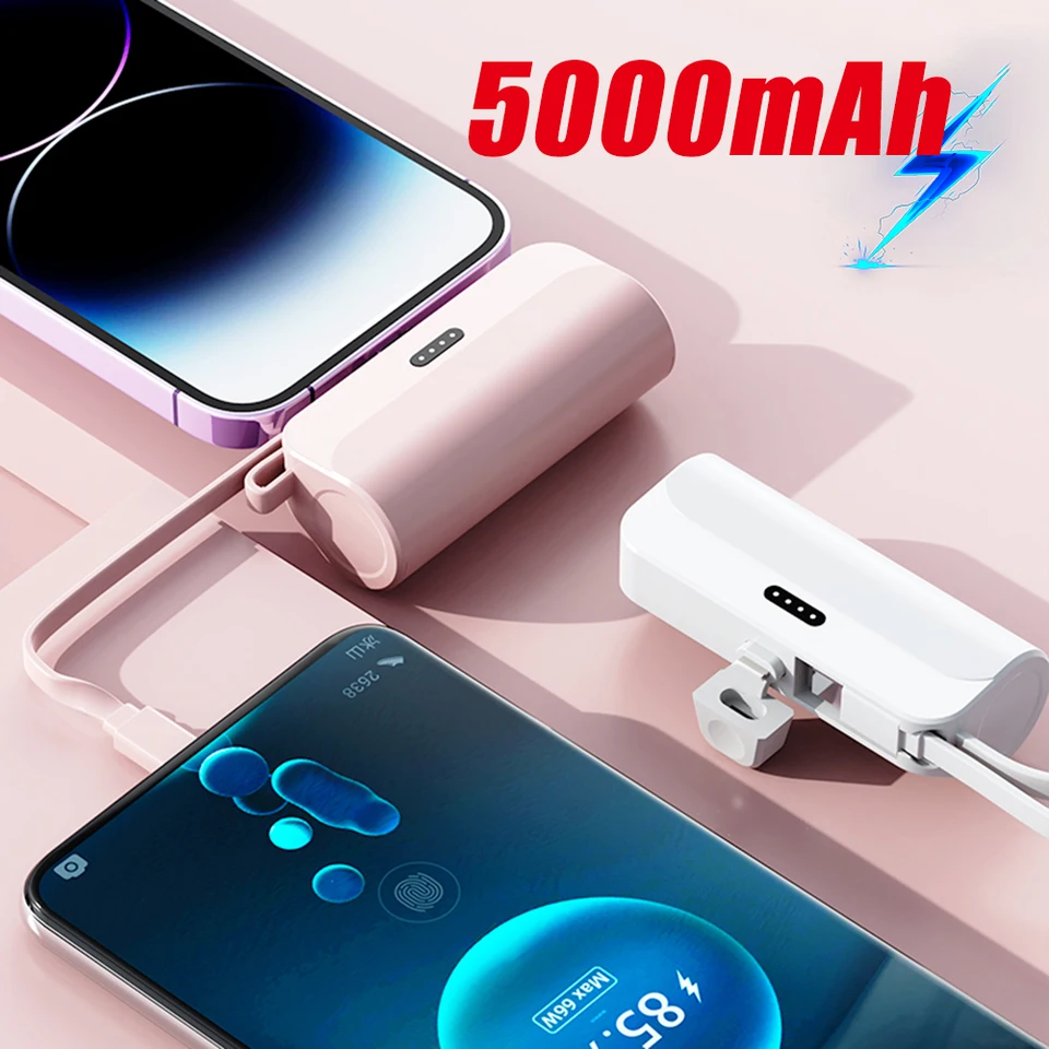 Power Bank 10000mAh Portable Charger Fast Charge Phone Spare External Battery Mini PoverBank For iPhone16 Xiaomi Samsung Huawei