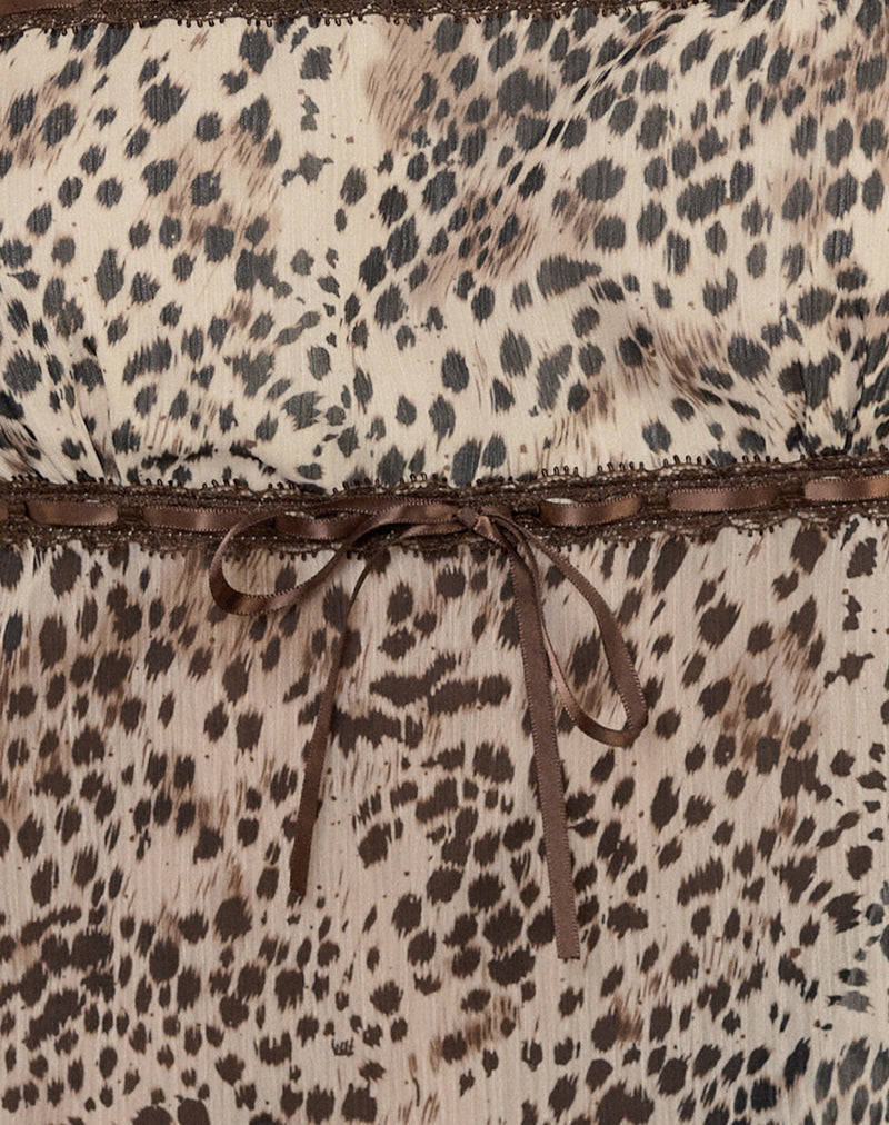 Ancika Cami Top in Wild Leopard