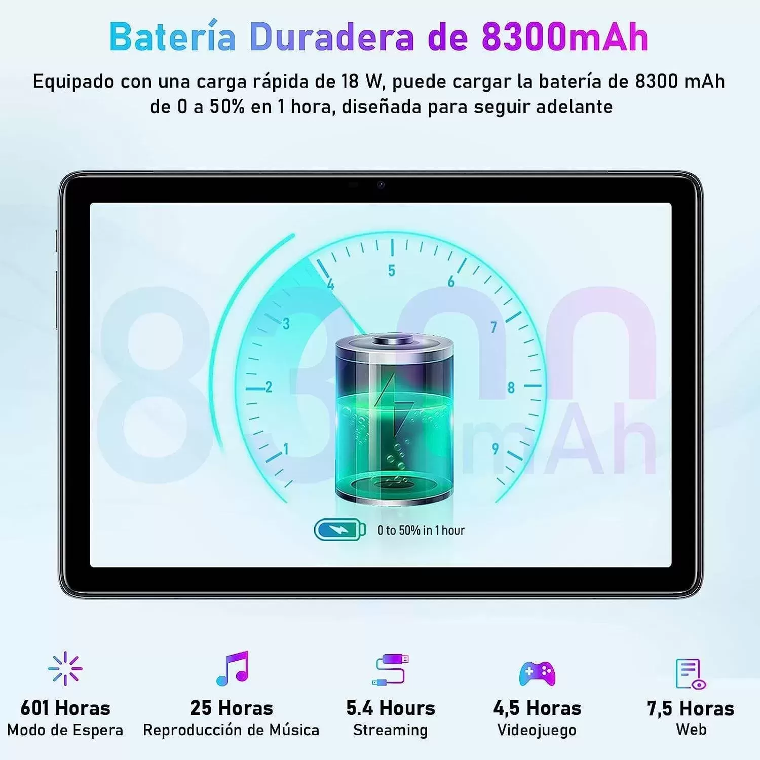 T10 Android Tablet 2K HD 10.1 inch, 15GB RAM 128GB ROM(TF 1TB), Octa-Core Android 12 OS, Battery 8300mAh, 2.4/5G WiFi&Bluetooth 5.0, 13MP+8MP Camera, TÜV Low Bluelight Tablet for Kids (Silvery)