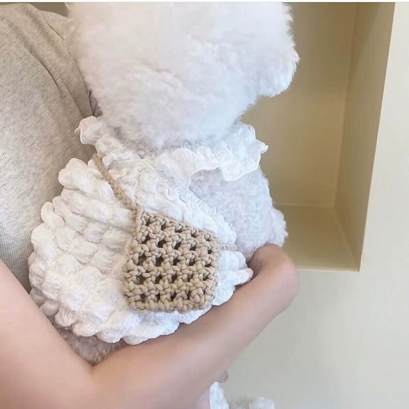 Sweet Puffy Solid Color Dog Cat Vest