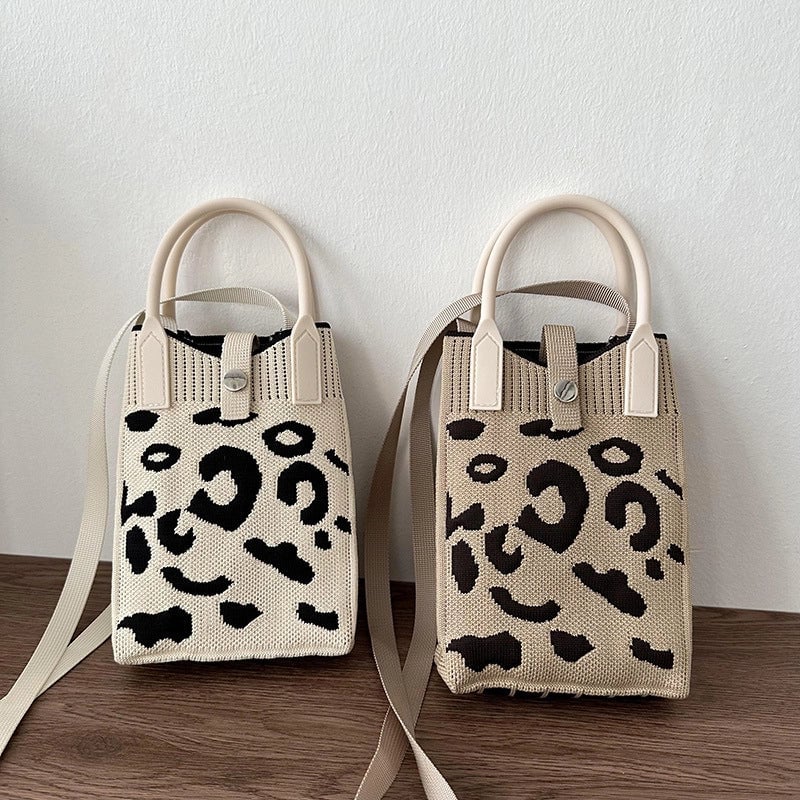 Women's Small Polyester Color Block Streetwear Square Lock Clasp Straw Bag