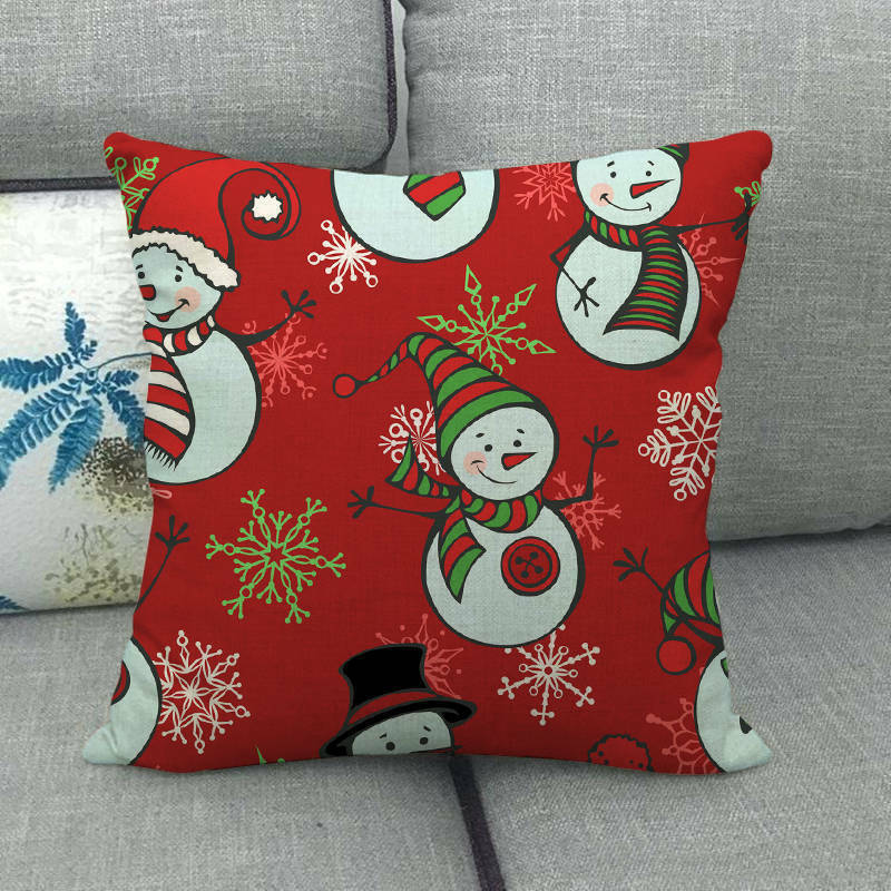 18 Cojines Merry Xmas Couch Throw Pillow Cover Case Home Sofa Decor Pillowslip