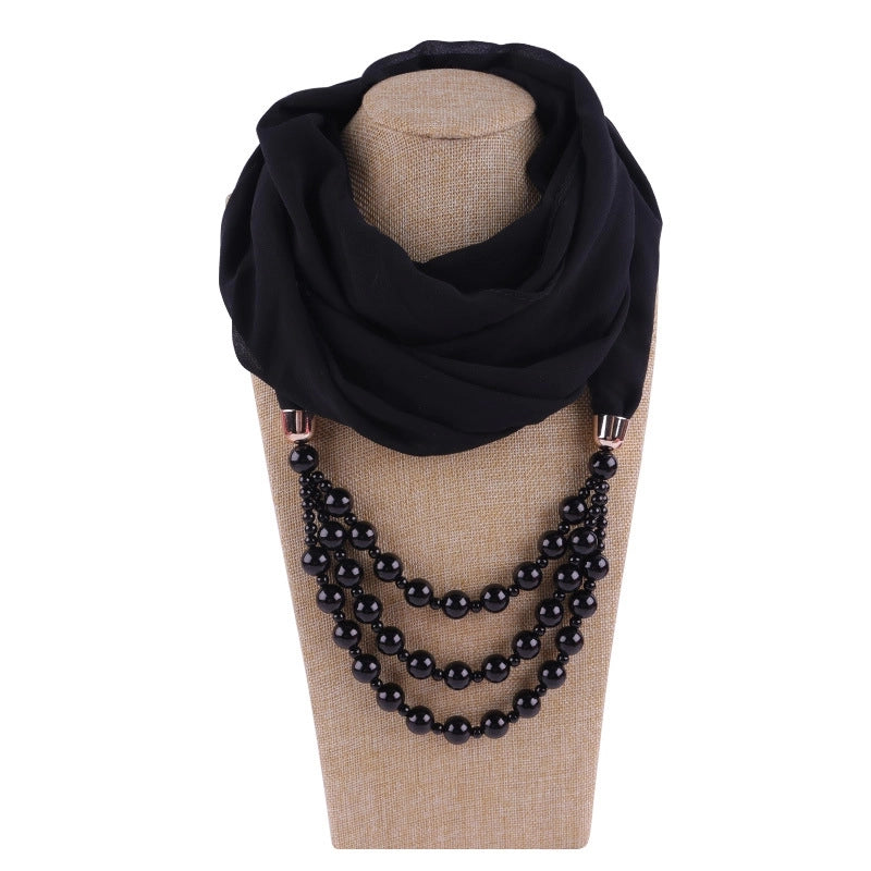 Women's Streetwear Solid Color Chiffon Patchwork Winter Scarves
