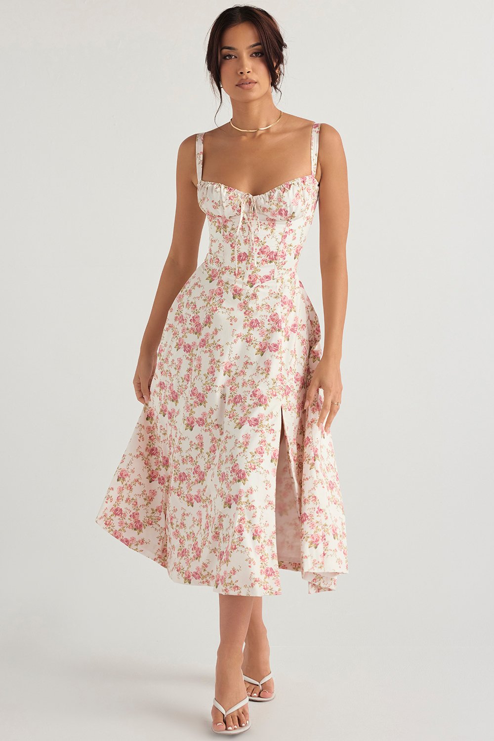 CARMEN PRINT BUSTIER SUNDRESS