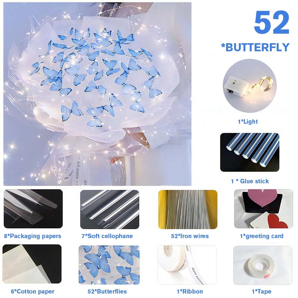 DIY Butterfly Bouquets Handmade Butterfly Flower Bouquet Gift for Girlfriend