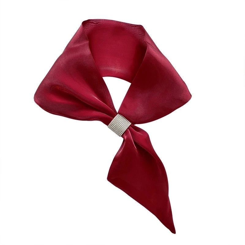 Women's Minimalist Commute Color Block Imitated Silk Silk Scarf