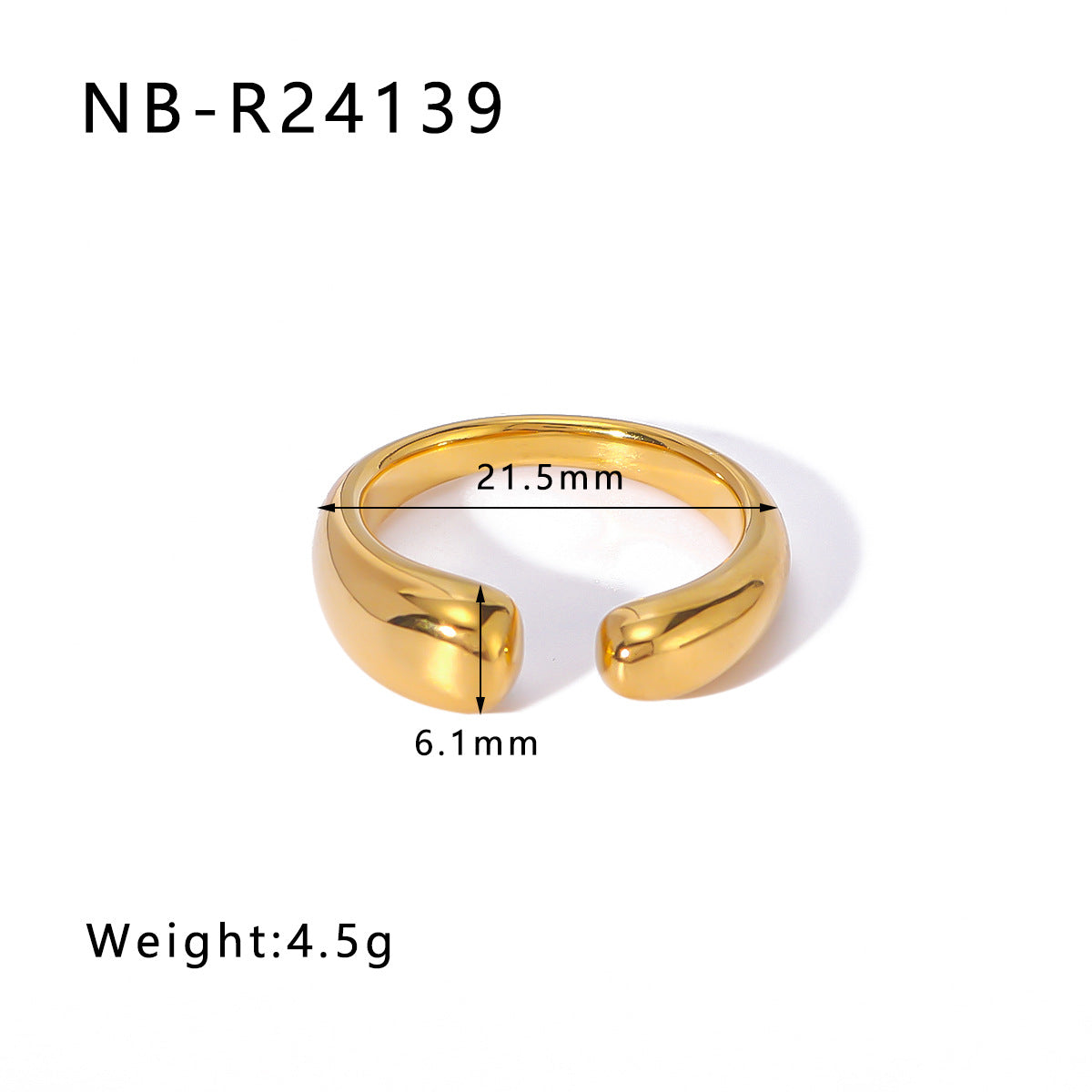 Personalized Special-Shaped Oversized Exaggerated Irregular Stainless Steel Ring With Asymmetric Fingerprints