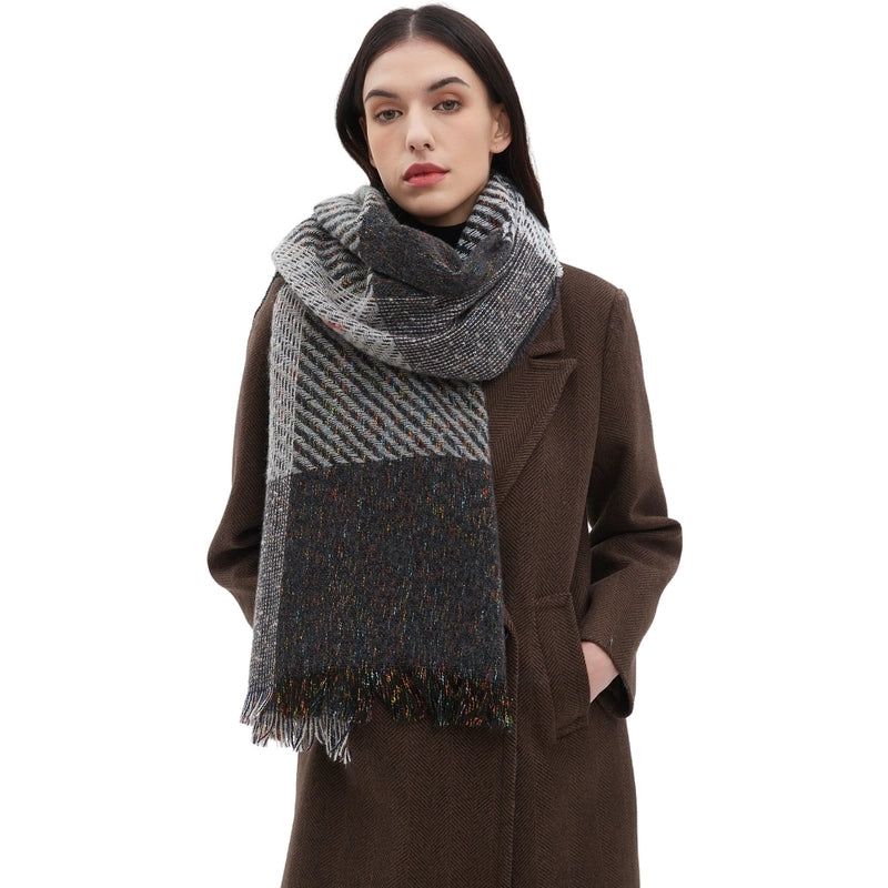 Unisex Casual Minimalist Color Block Polyester Scarf