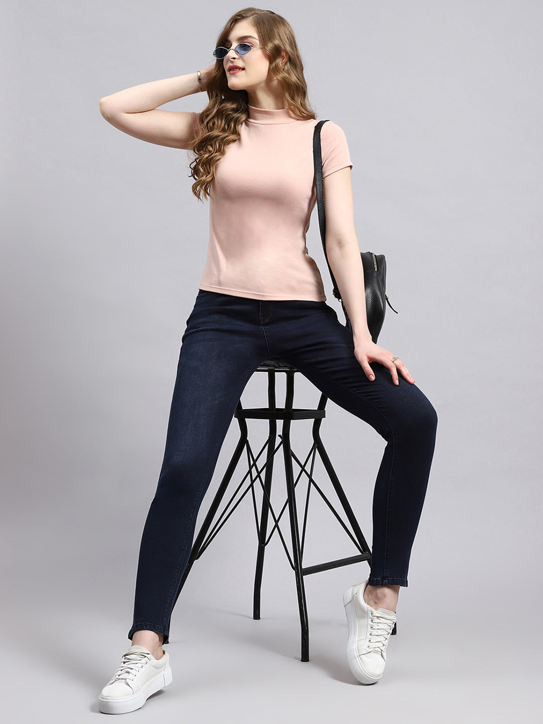 Women Navy Blue Slim Fit Denim