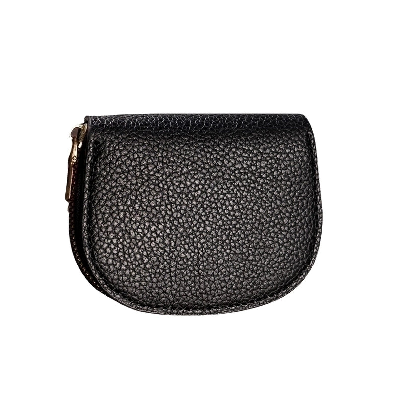 Unisex Solid Color Pu Leather Zipper Coin Purses