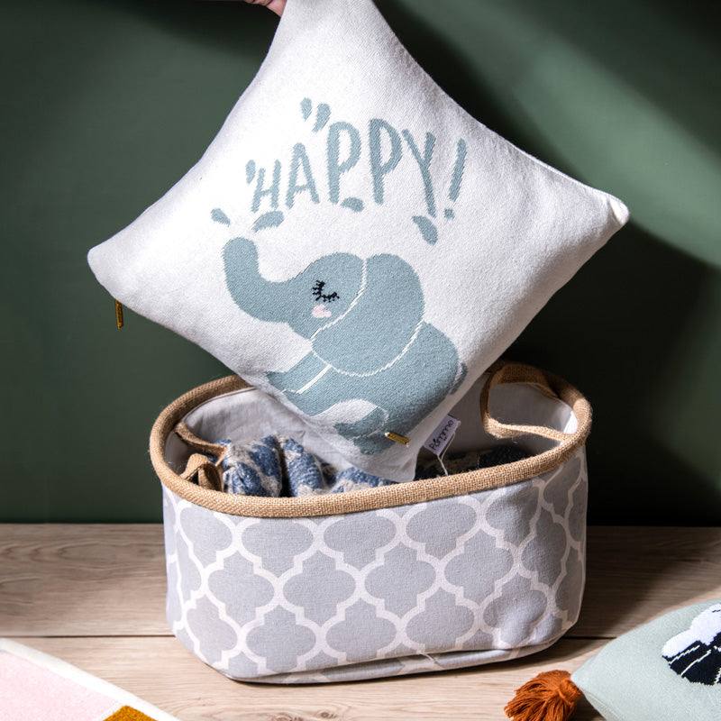 Knitted Cushion Cover - Elephant