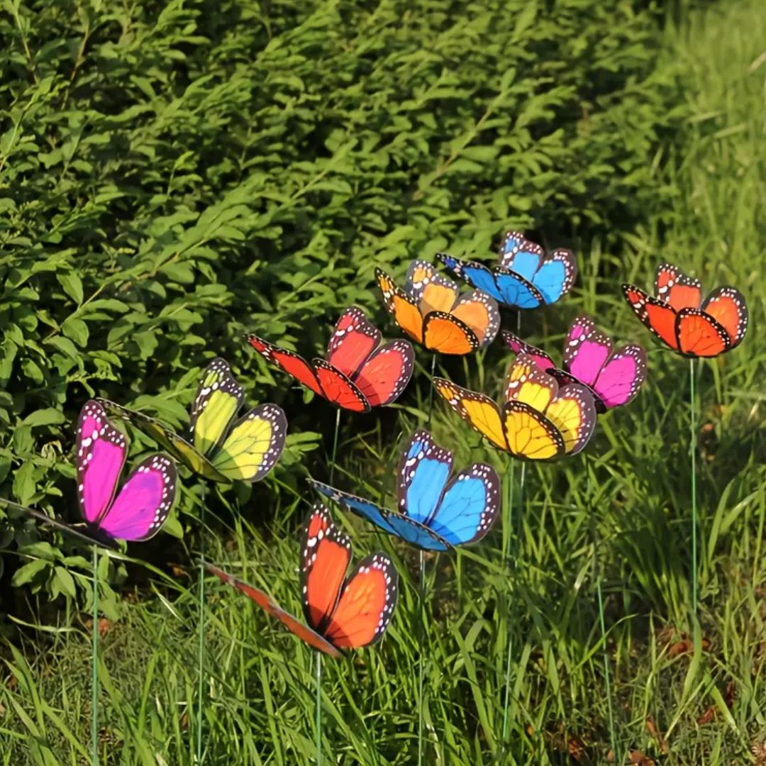 Butterfly Stakes Garden - 10 CM. 12 CM. 15 CM Mix