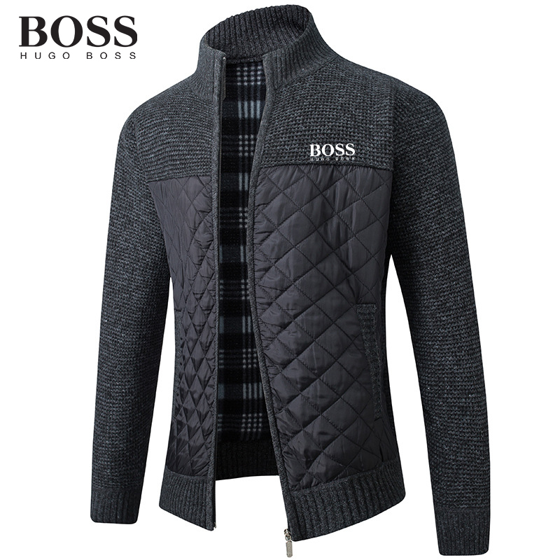 BOSS Men-s Knitted Sweater Cardigan