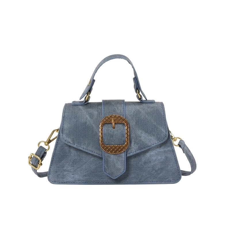 Women's Pu Leather Solid Color Vintage Style Flip Cover Handbag