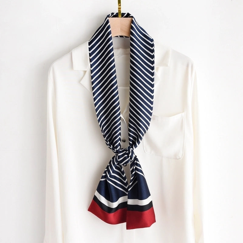 Women's Elegant Printing Satin Silk Scarf