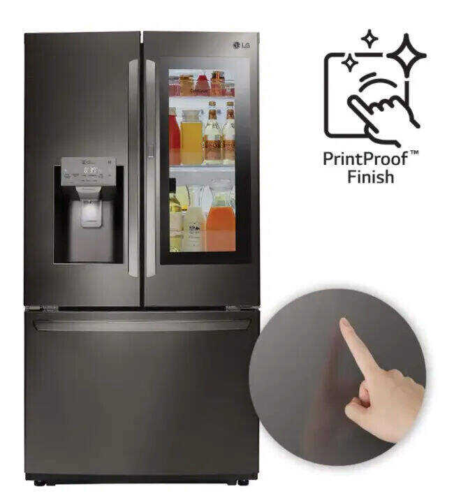 [FACTORY RELEASE]26 CU. FT. 3-DOOR SMART FRENCH DOOR REFRIGERATOR WITH INSTAVIEW DOOR-IN-DOOR IN BLACK STAINLESS STEEL  -WXL