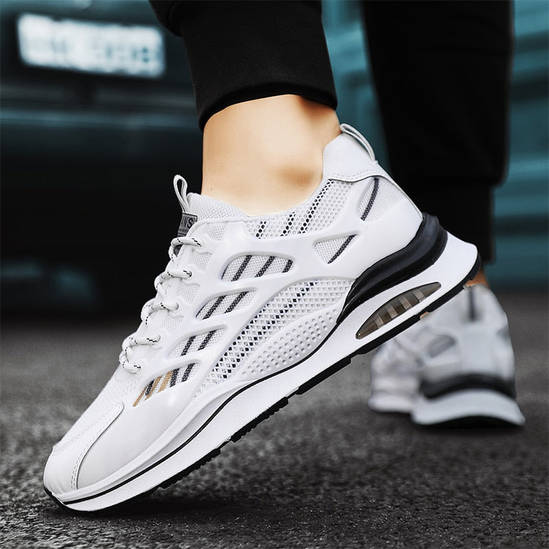 West Tenis Breathable Mesh Leather Sport Sneakers