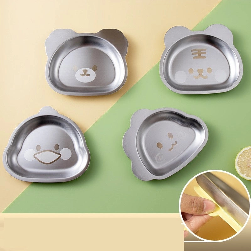Cute Animal 304 Stainless Steel Silica Gel Tableware 1 Piece