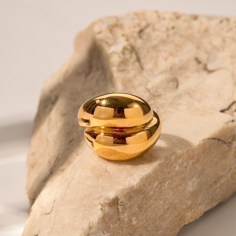 Minimalist Solid Color 304 Stainless Steel Plating Rings