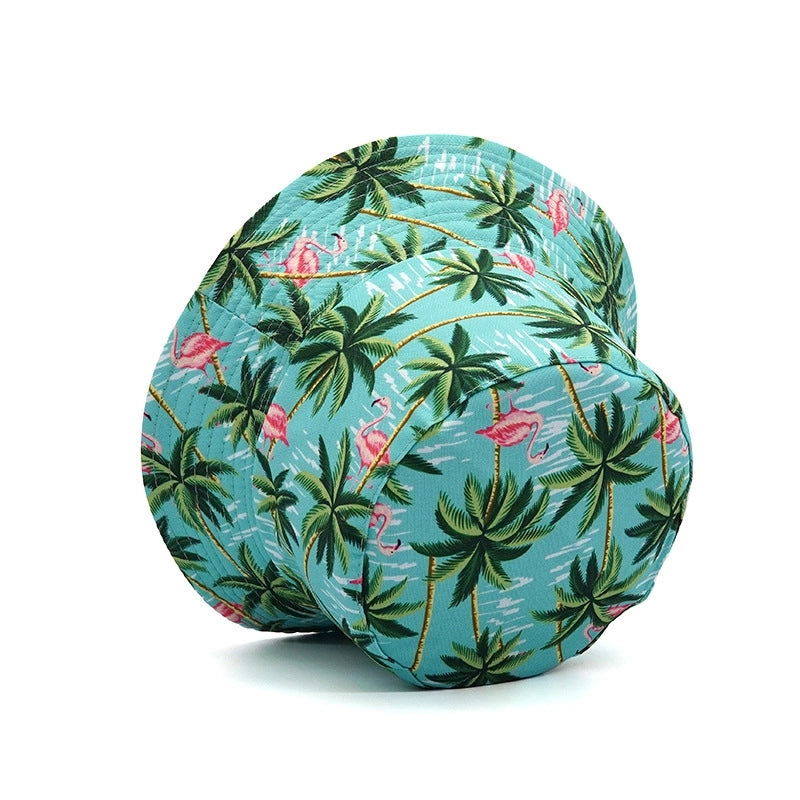 Unisex Basic Graffiti Printing Flat Eaves Bucket Hat