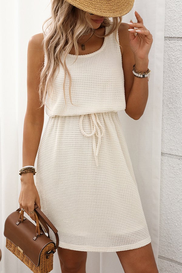 Fashion High Waist Sleeveless Casual Dress