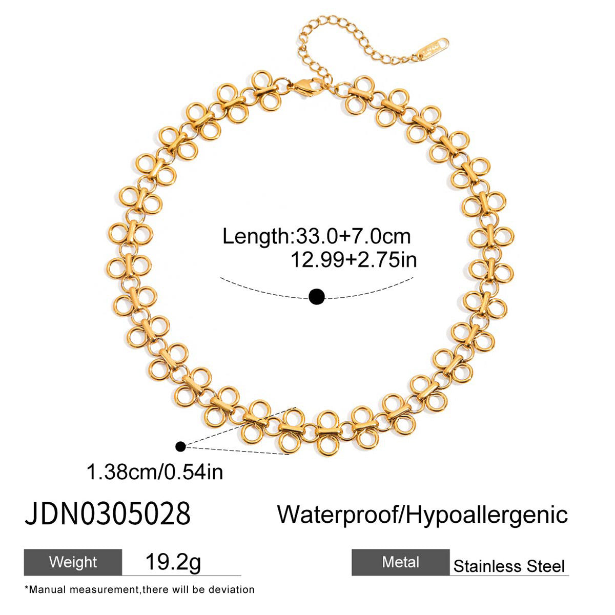 Titanium Steel Four-Leaf Clover Necklace Simple Clavicle Chain Titanium Steel Necklace Popular Women