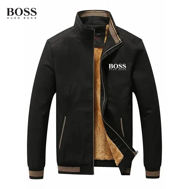 BOSS Zip Pocket Fleece Stand Collar Jacket