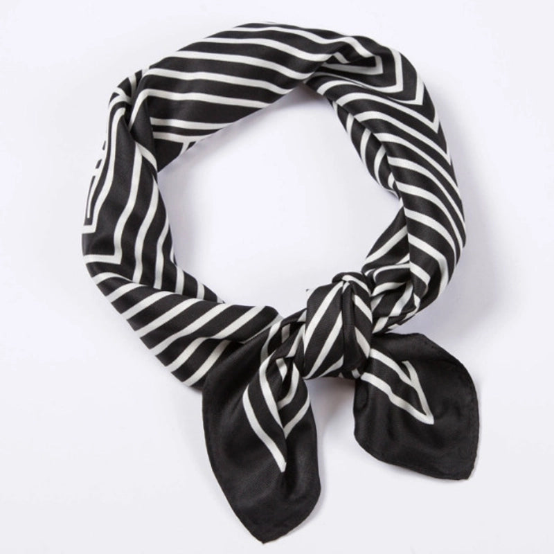Women's Elegant Geometric Polyester Printing Silk Scarf