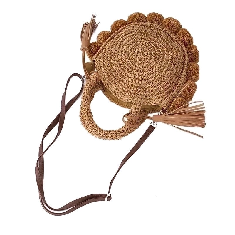 Women's Medium Summer Straw Vacation Handbag