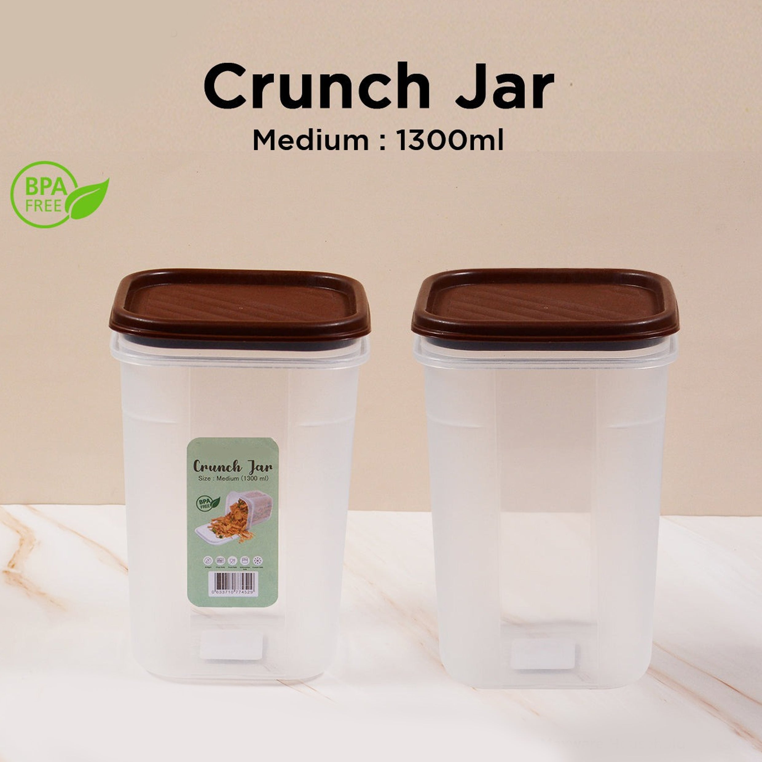 Multi-Purpose Air-Tight Crunch  Jar 1300ML