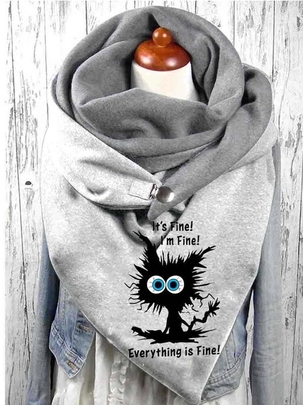 Women's Basic Streetwear Moon Butterfly Polyester Scarf