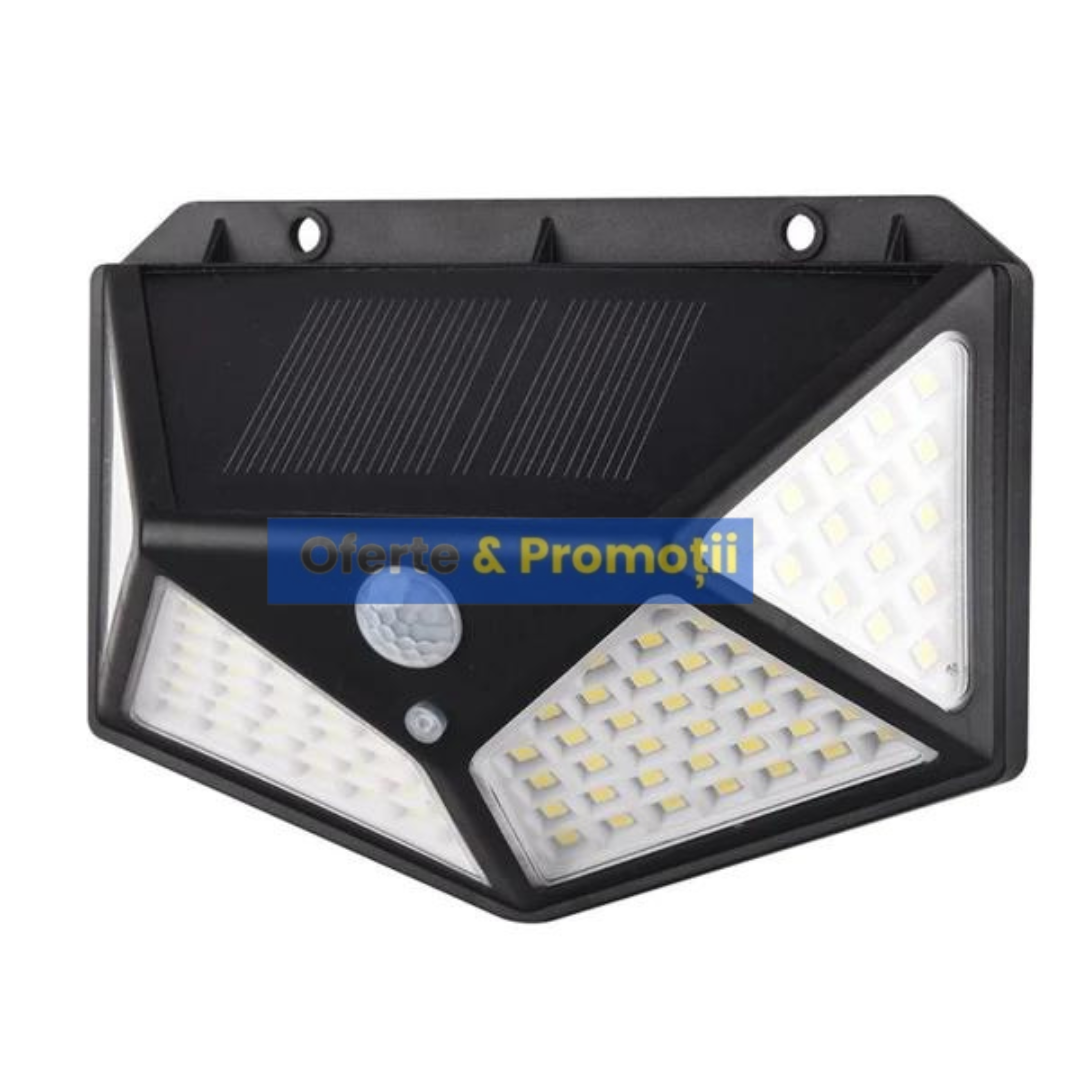 10 Bucăți Lampa Solara 100 Led cu Senzor de miscare SUPER OFERTA