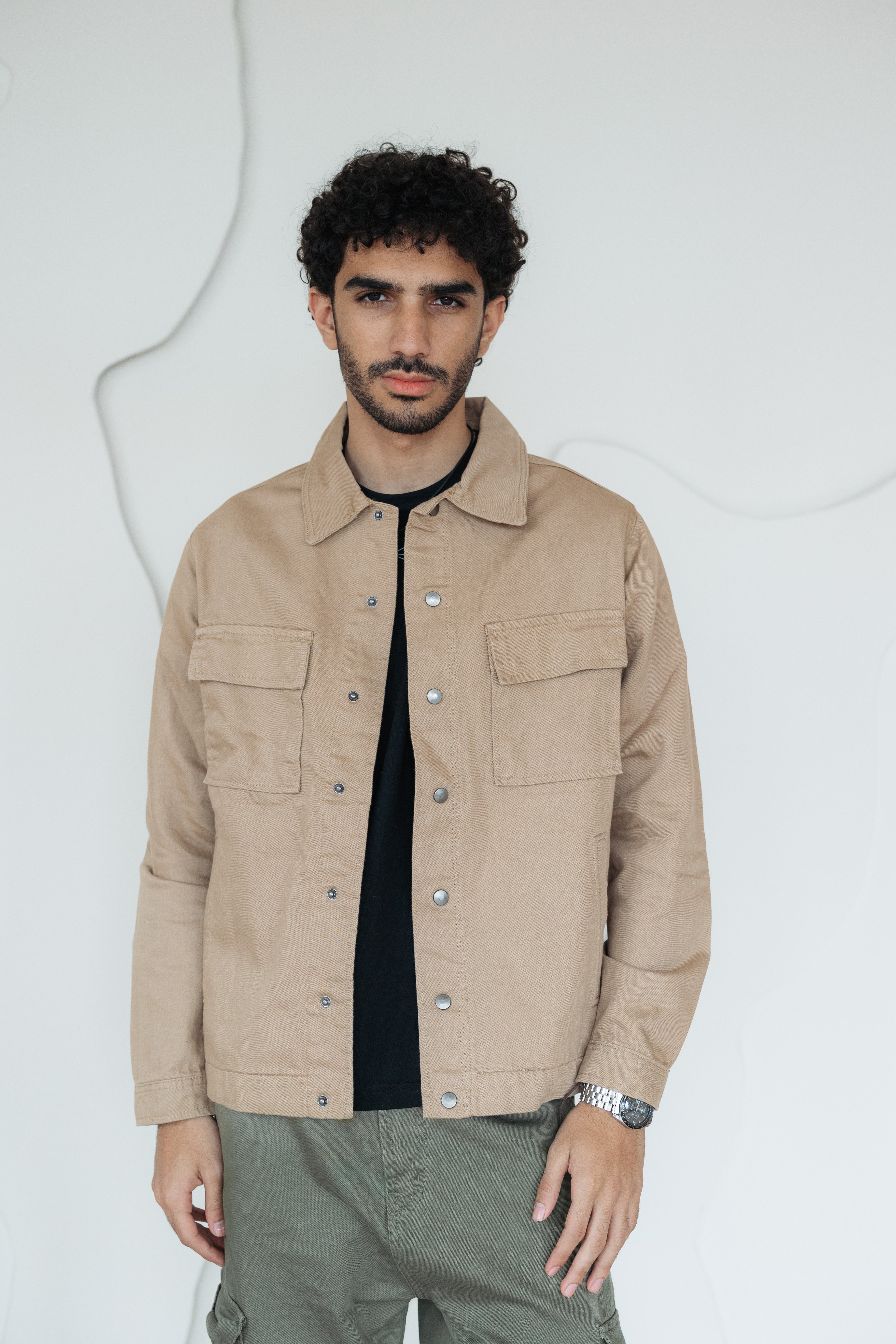 Men Plain Gabardine Jacket