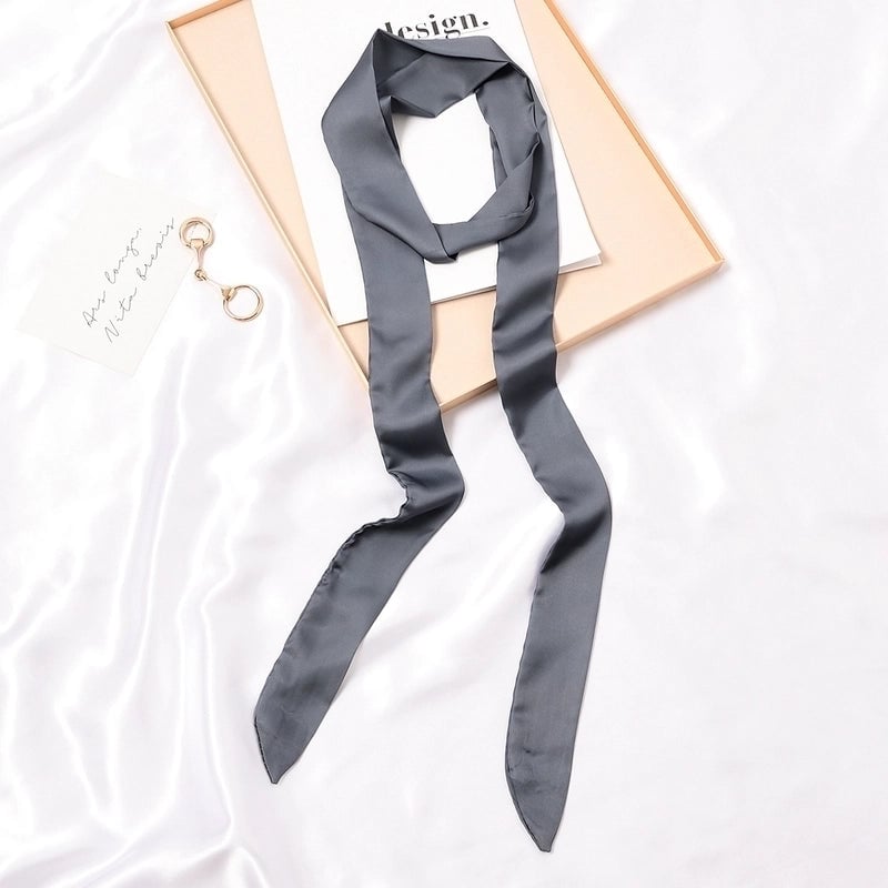 Women's Fashion Solid Color Satin Silk Scarves