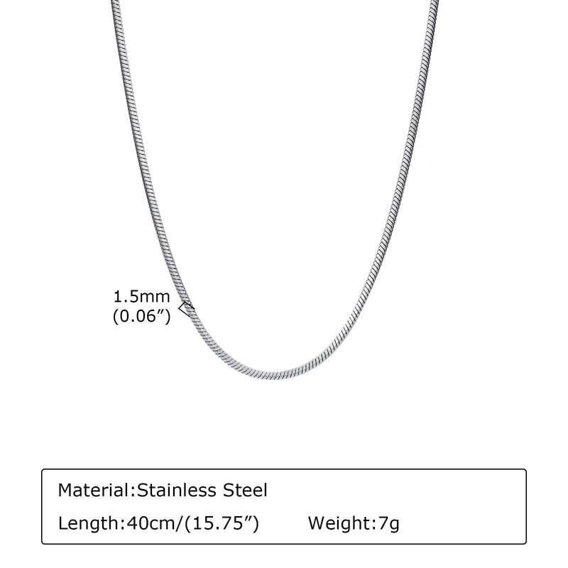 201 Stainless Steel Classic Style Plating Solid Color Necklace