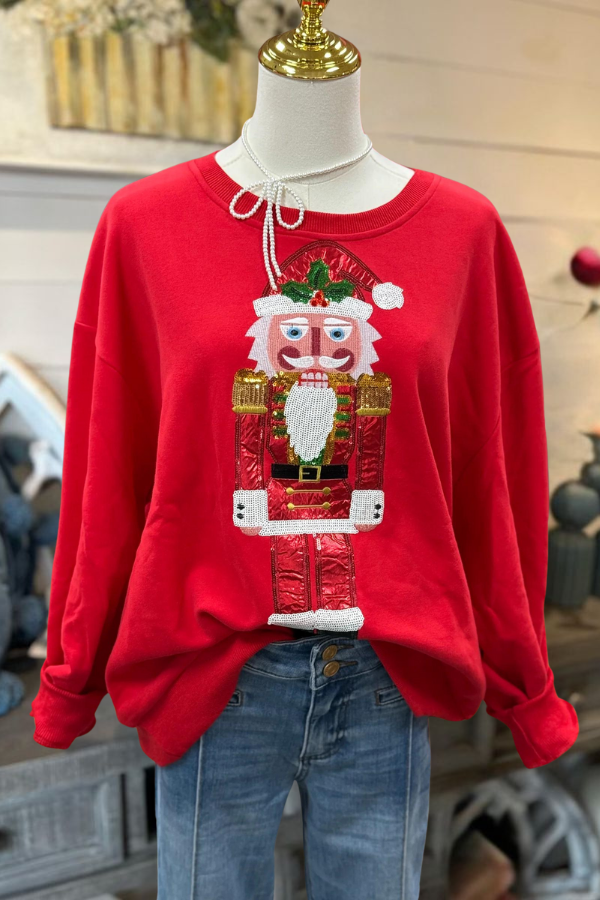 Santa Claus Print Sweatshirt