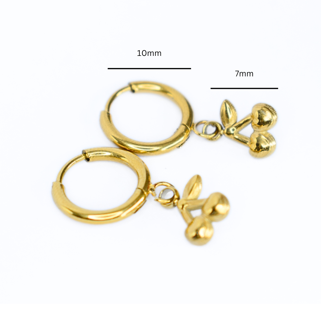 Baby cherry hoop - Gold