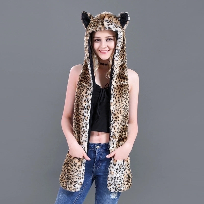 Unisex Fashion Solid Color Imitation Fur Winter Scarves