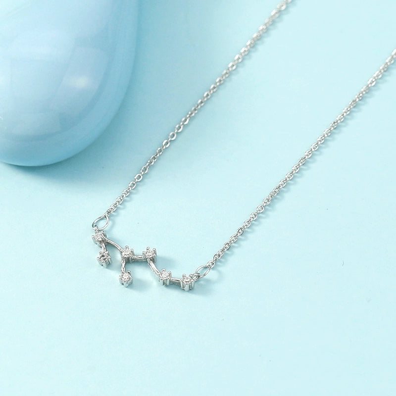 Minimalist Constellation Copper Plating Inlay Zircon Necklace